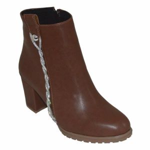 Kadın Stiletto Kışlık Bot  - Koyu Kahverengi