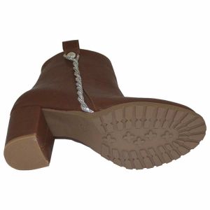 Kadın Stiletto Kışlık Bot  - Koyu Kahverengi