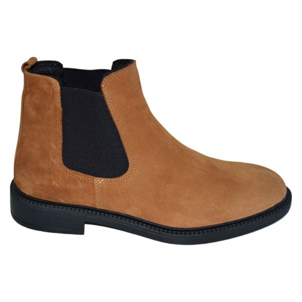 Erkek kışlık desenli bot - koyu bej rengi