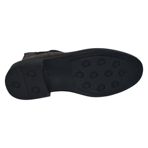 Erkek kışlık desenli bot - koyu kahverengi