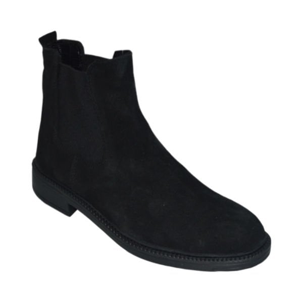 Erkek kışlık desenli süet bot - siyah