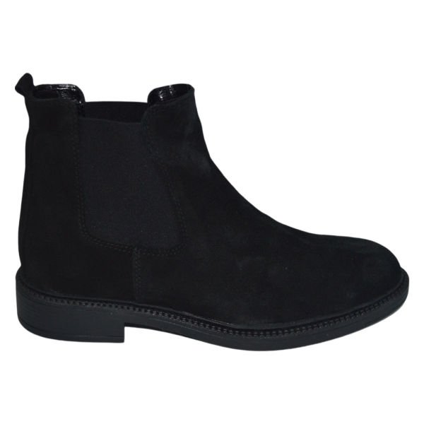 Erkek kışlık desenli süet bot - siyah