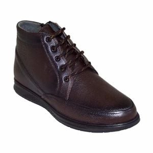 Erkek Klasik Kışlık Deri Bot - Bordo