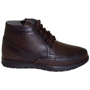 Erkek Klasik Kışlık Deri Bot - Bordo