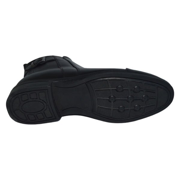 Erkek kışlık kısa desenli bot - siyah