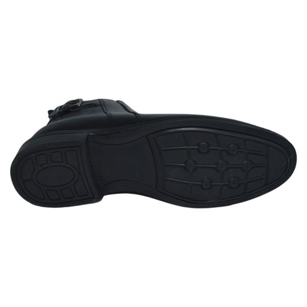 Erkek kışlık kısa desenli bot - siyah