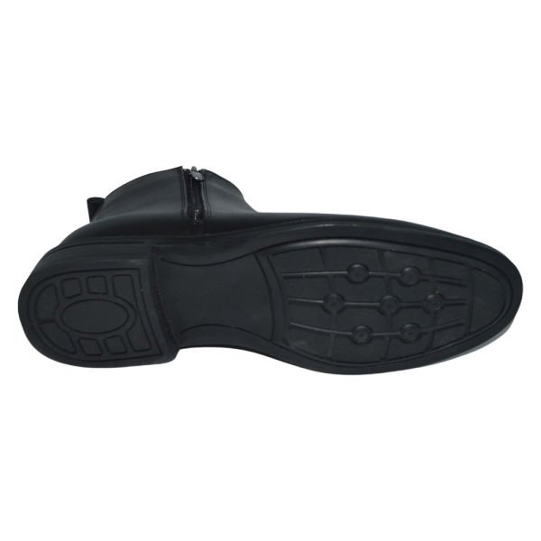 Erkek kışlık kısa desenli bot - siyah