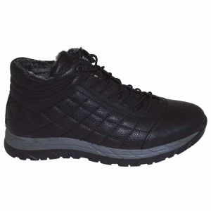 Erkek Kışlık Sport Taban Deri Bot - Siyah