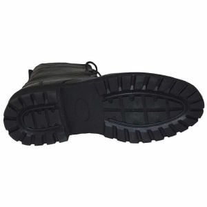 Erkek Desenli Kışlık Deri Bot - Siyah