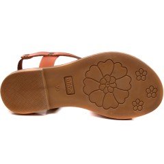 AB-9 Düz Kız Filet Sandalet - Renkli (Deri)