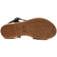 AB-11 Düz Kız Filet Sandalet - Renkli (Deri)
