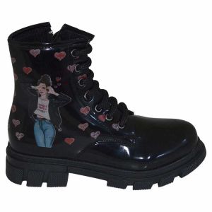 Desenli Fashion Filet Bot - Siyah