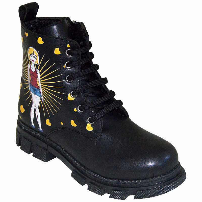 Desenli Fashion Filet Bot - Siyah