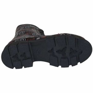 Desenli Fashion Filet Bot - Siyah