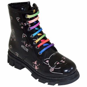 Desenli Fashion Filet Bot - Siyah