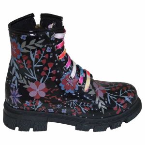 Desenli Fashion Filet Bot - Siyah