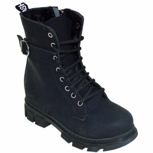 Desenli Filet Outdoor Deri Bot - Siyah