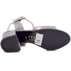 APS-56 Abiye Kız Filet Sandalet - Gri/D