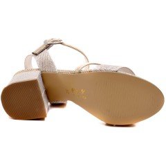 APS-56 Abiye Kız Filet Sandalet - Sarı