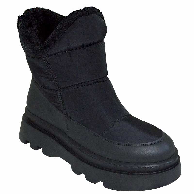 Kadın Kürklü Kar Botu - Siyah