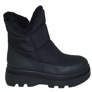 Kadın Kürklü Kar Botu - Siyah