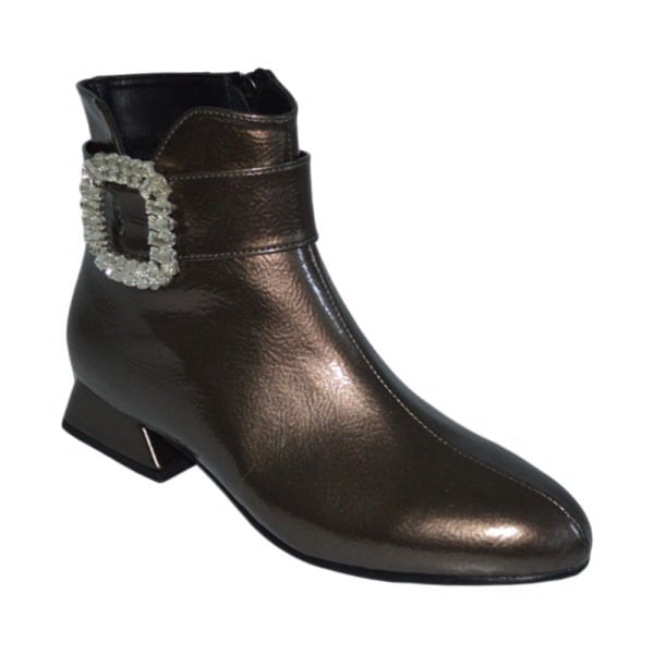 kadın kışlık stiletto - bronz rengi
