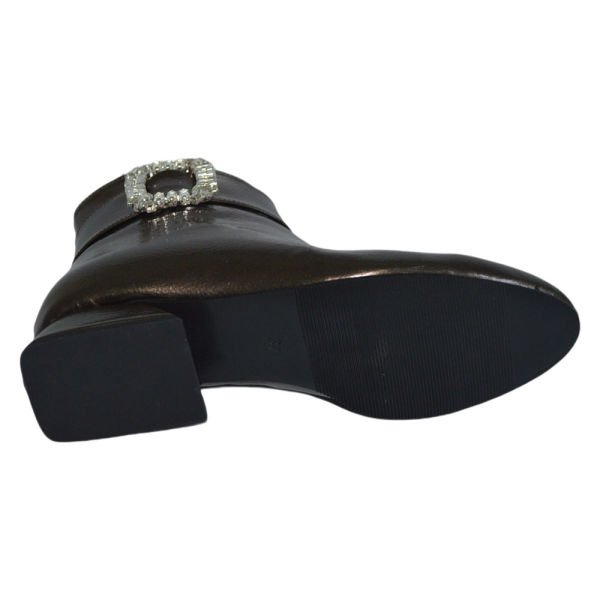 kadın kışlık stiletto - bronz rengi