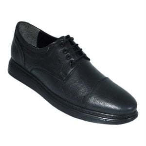 Erkek Bağcıklı Klasik Deri Ayakkabı - Siyah