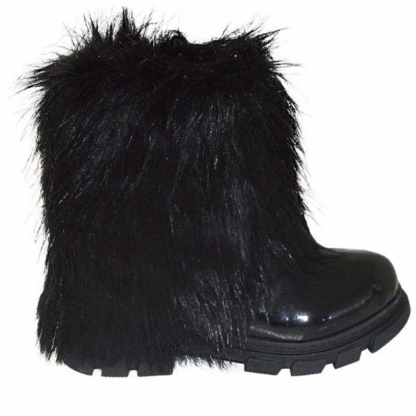 Kürklü Fashion Filet Bot -Siyah