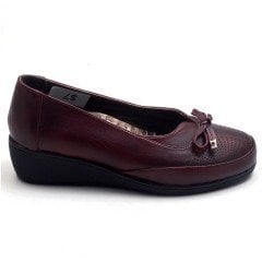 637-AX Fiyonk Anne Model Günlük Kadın Ayakkabı - Bordo