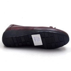 637-AX Fiyonk Anne Model Günlük Kadın Ayakkabı - Bordo