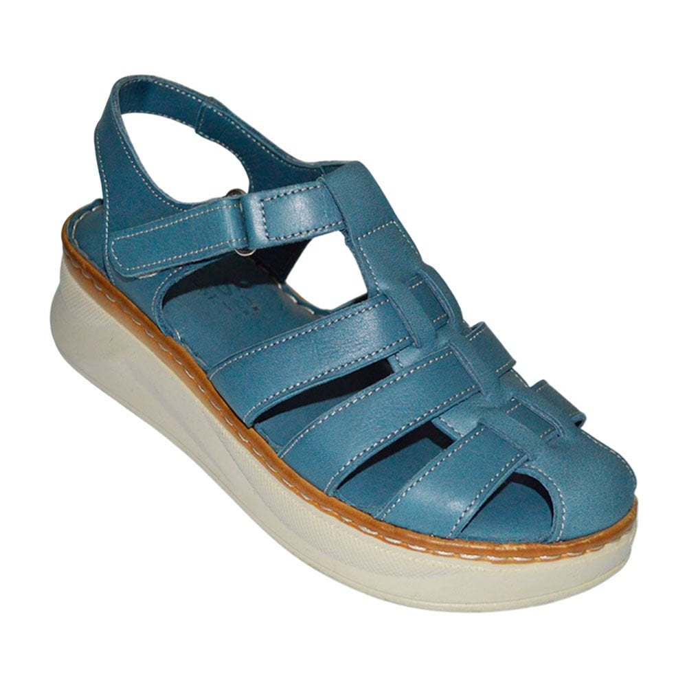 kadın kapalı sandalet - koyu mavi