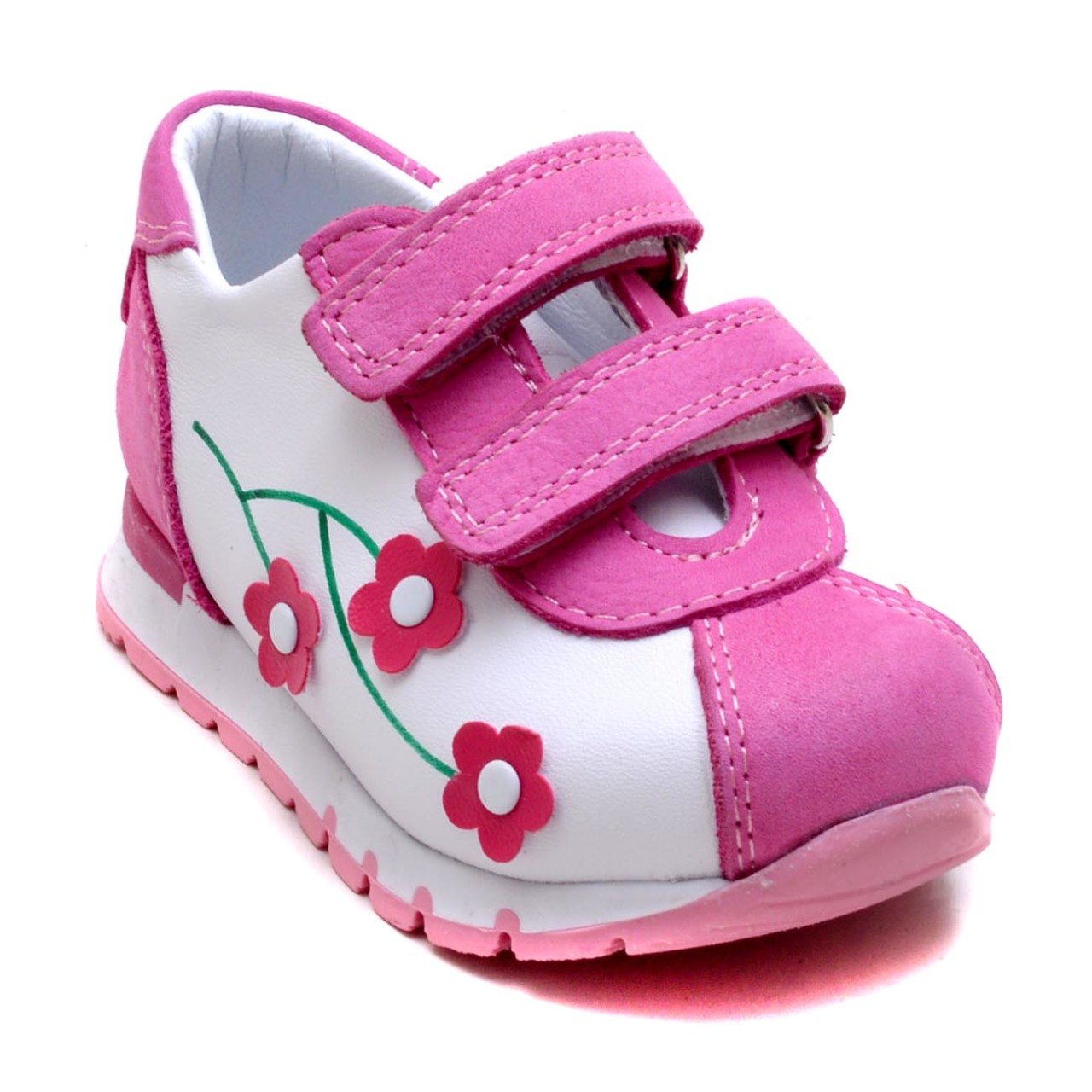 387-V Bebe Spor Çiçekli Ayakkabı - Pembe