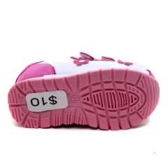 387-V Bebe Spor Çiçekli Ayakkabı - Pembe