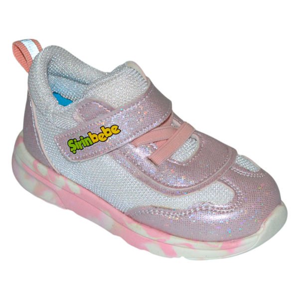Bebe spor model ayakkabı - lilo/gümüş/pembe