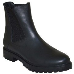 Kışlık Kadın Deri Bot - Siyah