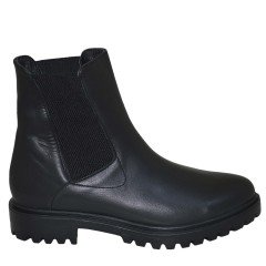 Kışlık Kadın Deri Bot - Siyah