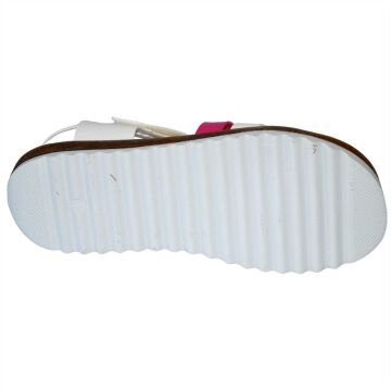 kapalı burun yazlık filet sandalet - Beyaz/Pembe/Yavruağzı
