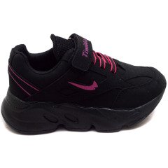 TFE-265 Çocuk Patik Spor Ayakkabı - Siyah/Pembe