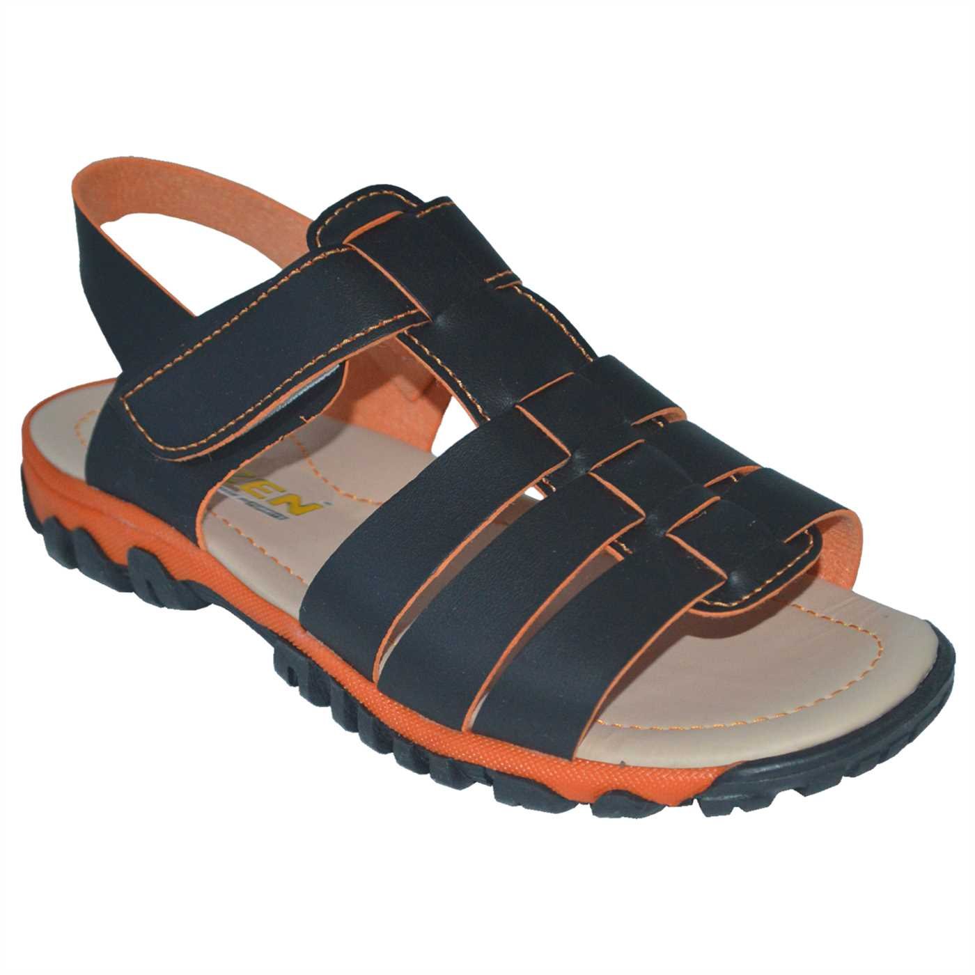 filet erkek çocuk sandalet - siyah/türüncü