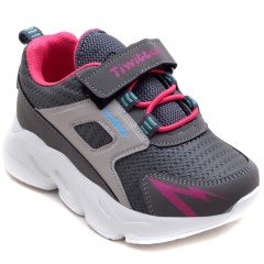TWF-435 Çocuk Patik Spor Ayakkabı - Gri/P