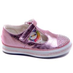 V-65 Taşlı Patik Okulluk Ayakkabı - Pembe