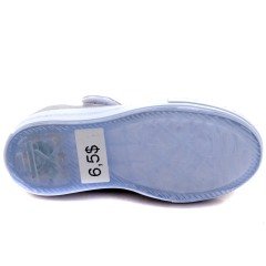 V-66 Taşlı Patik Okulluk Ayakkabı - Gümüş