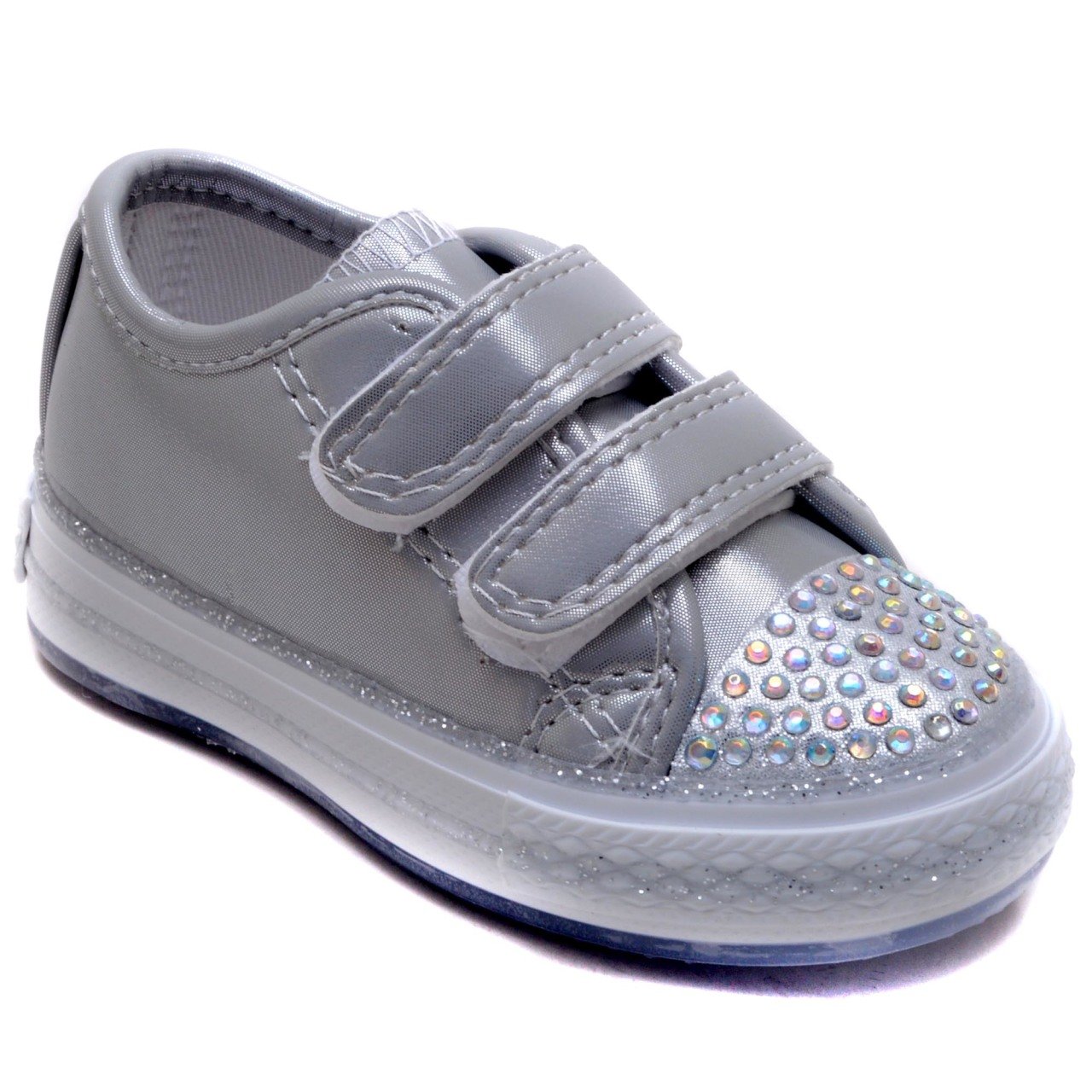 A-45 Bebe Taşlı Spor Ayakkabı - Gümüş