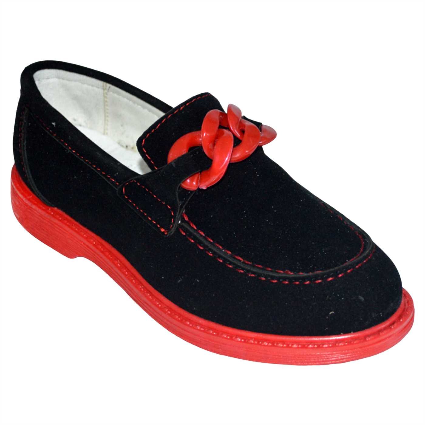 Çocuk Filet Günlük Ayakkabı - siyah/kırmızı taban