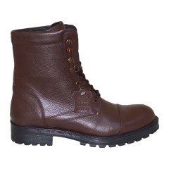 Erkek Kışlık Deri Bot - Kahverengi