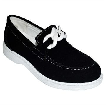 Çocuk Filet Günlük Ayakkabı - siyah/beyaz taban