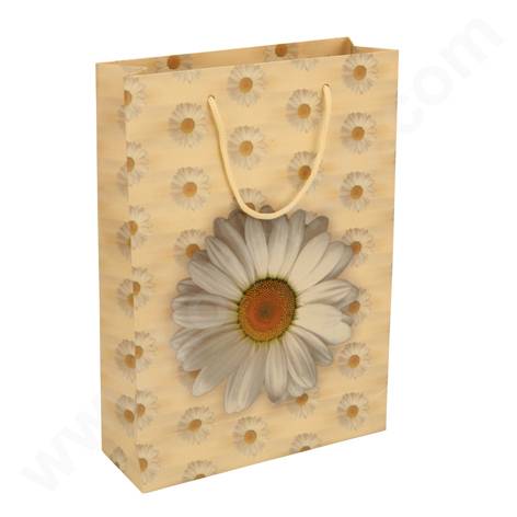 Papatya desenli Poşet  25x35x9 cm