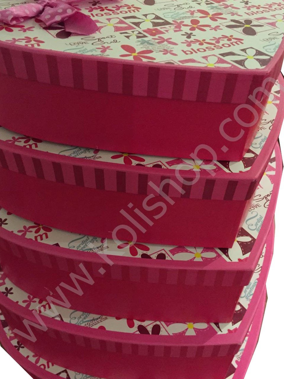 Pembe Kalpli  Kutu Büyük Boy(5 adet)