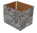 Siyah Alışveriş Desenli Tek Oluklu Koli 25x20x10 cm